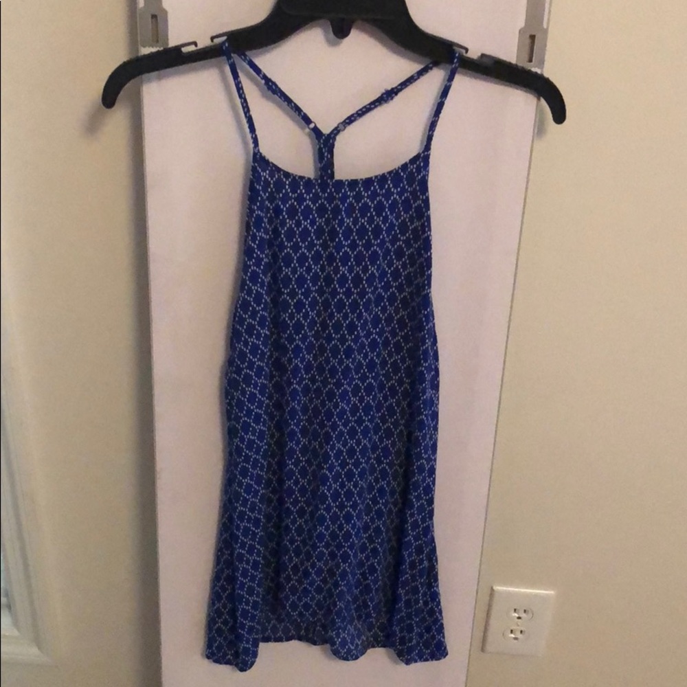 blue and white tank. never worn. perfect condition